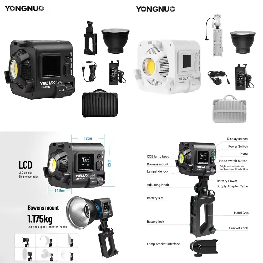 Photography Lighting Studio - YONGNUO YNLUX100 100W 3200K-5600K Kompaktes Handgehaltenes