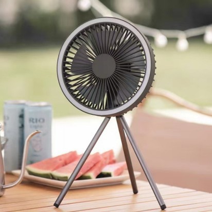 Stand Lighting Photography - Tragbarer Camping-Ventilator mit LED-Licht und Stativständer,