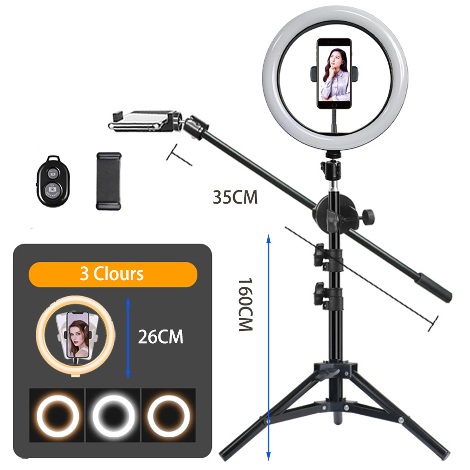 Photography Lighting Studio - 26CM LED-Videoringlicht für Fotografie, Kreisförmige Beleuchtung