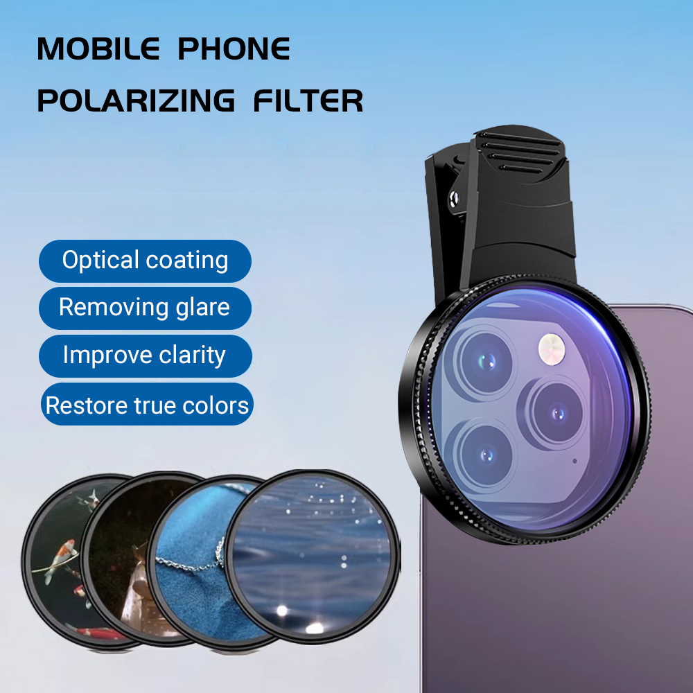 Photography Lighting Beginners - 52mm Clip-On Smartphone-Kamera-Filter-Set CPL Polarisationsfilter Farbverlaufsfilter