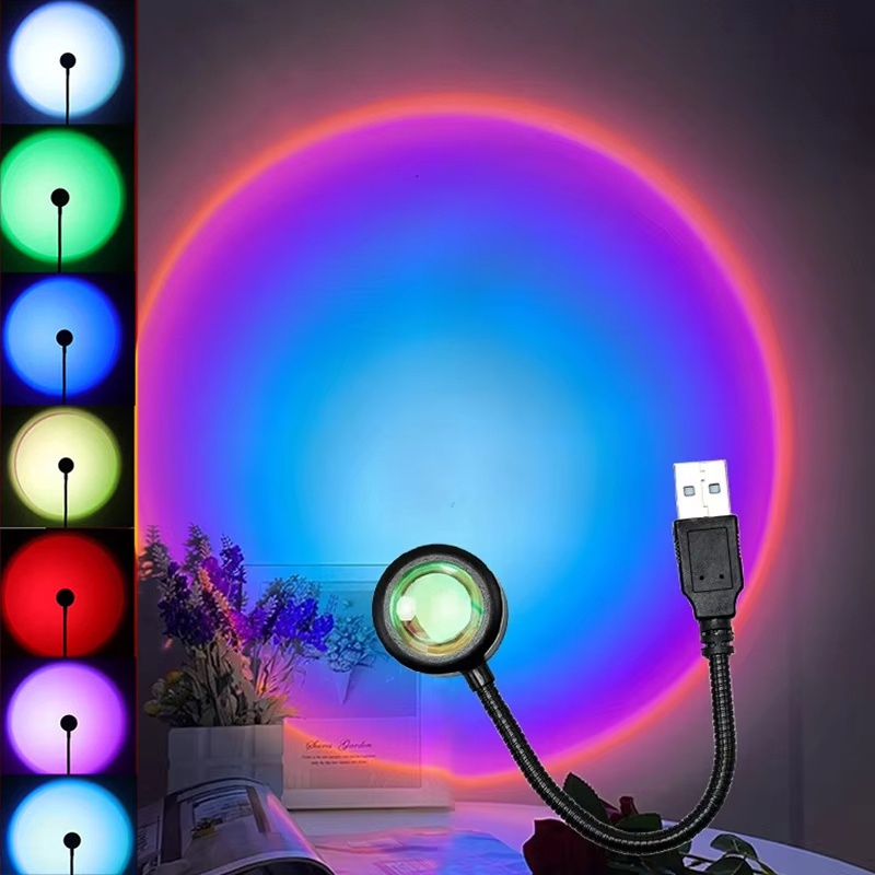 Photography Lighting Wall - Kreative Wandprojektions-Dekoration USB LED Sonnenuntergang Fotografie-Licht
