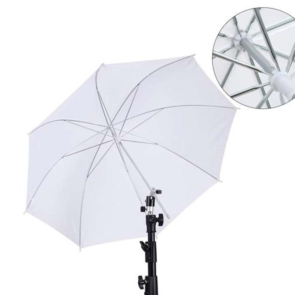 Photography Lighting Umbrella - 50cm/ 20 Zoll Fotografie-Regenschirm mit Metallgriff,