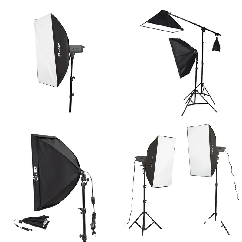 Stand Lighting Photography - Hochwertiges Tragbares Fotostudio Fotografie-Blitzlicht Schwarze Softbox