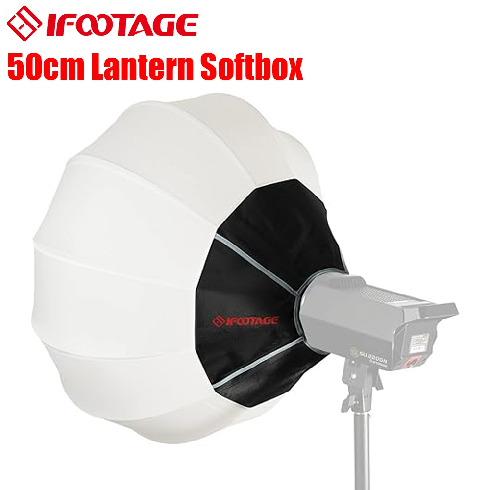 Barn Door Modifier - Ifootage 65x65cm Laterne Softbox Schnell verschluss