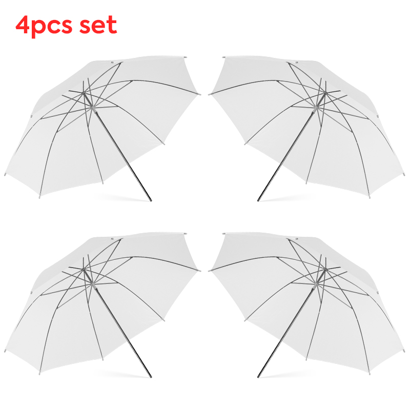 Photography Lighting Umbrella - 76 * 80cm X4 Transparenter Weißlicht-Diffusor-Regenschirm,
