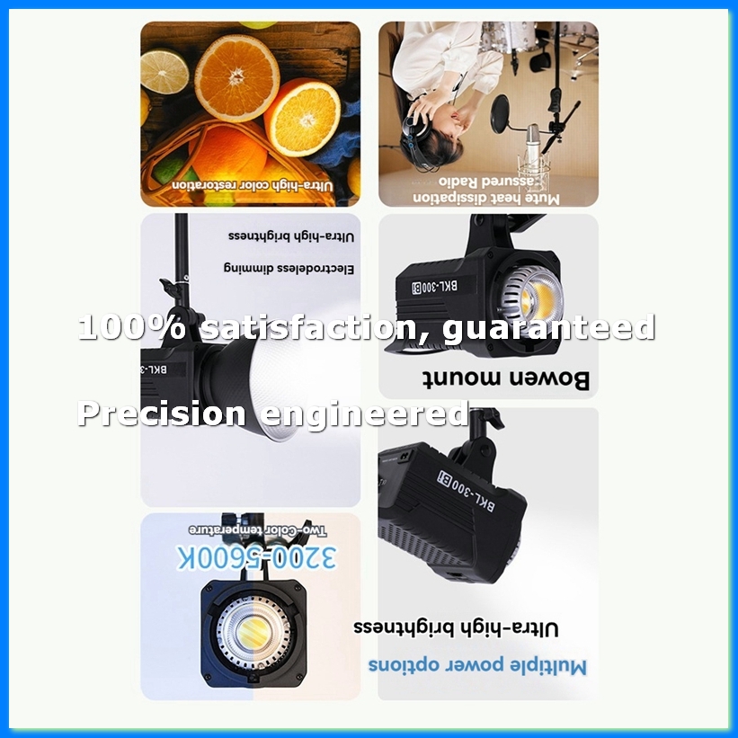 Photography Lighting Equipment - 300W Bi-LED-Videoleuchte, kontinuierliche LED-Beleuchtung mit 2,4G