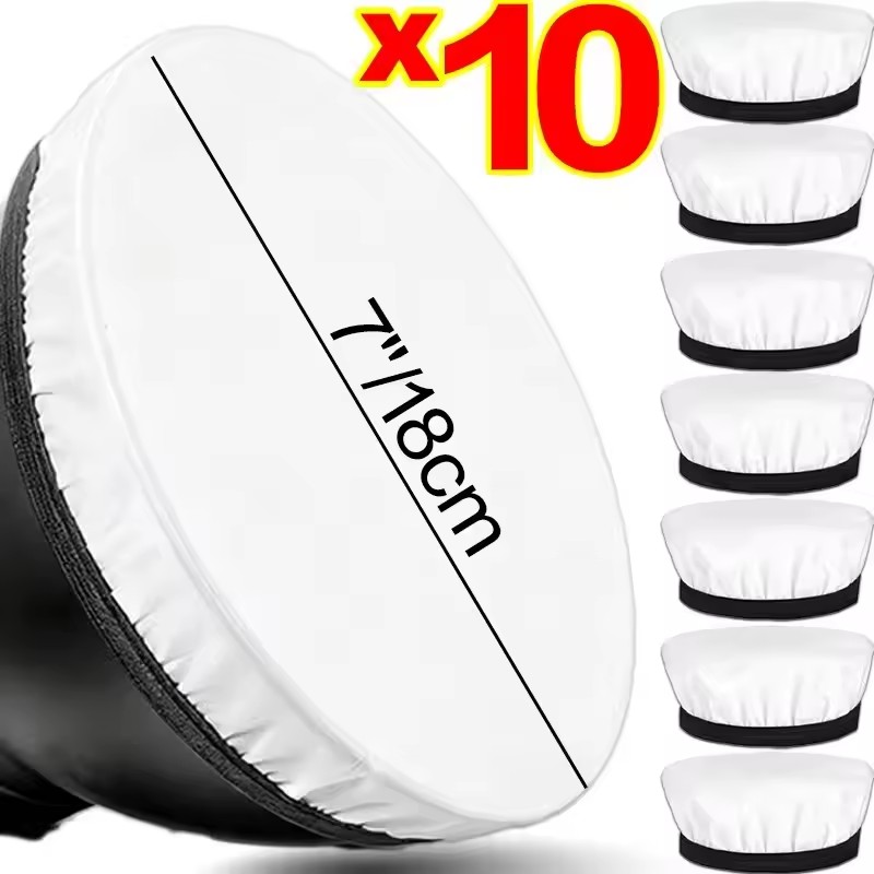 Macro Photography Lighting Kit - 1/3/5/10 Stück 7-Zoll-Fotografie-Lichtdiffusor-Tuch Standard-Studio-Stroboskop-Reflektor für Fernsehaufnahmen