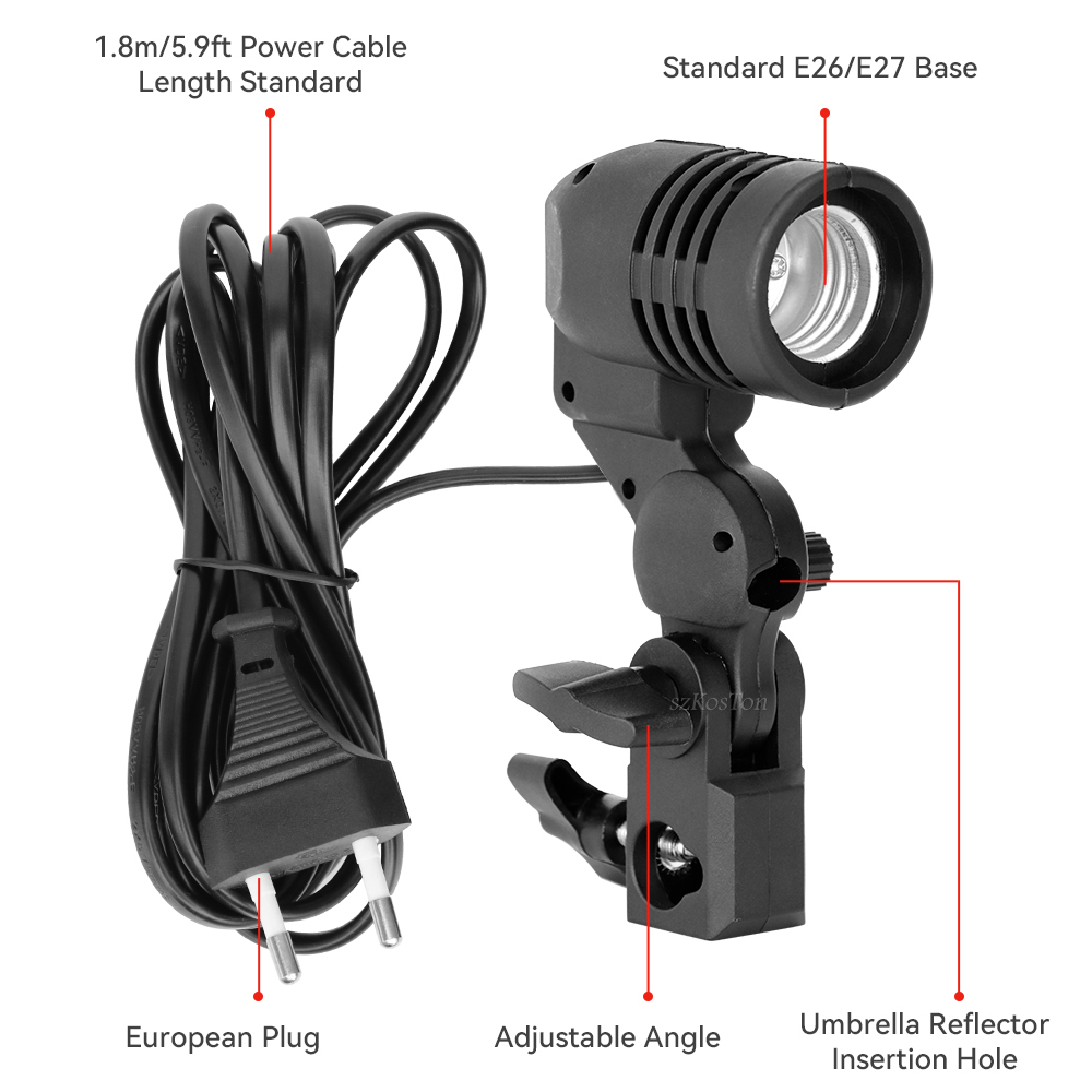 Einzigen Kopf Lampenfassung E2 – Photography Lighting Umbrella Bewertung und Preis