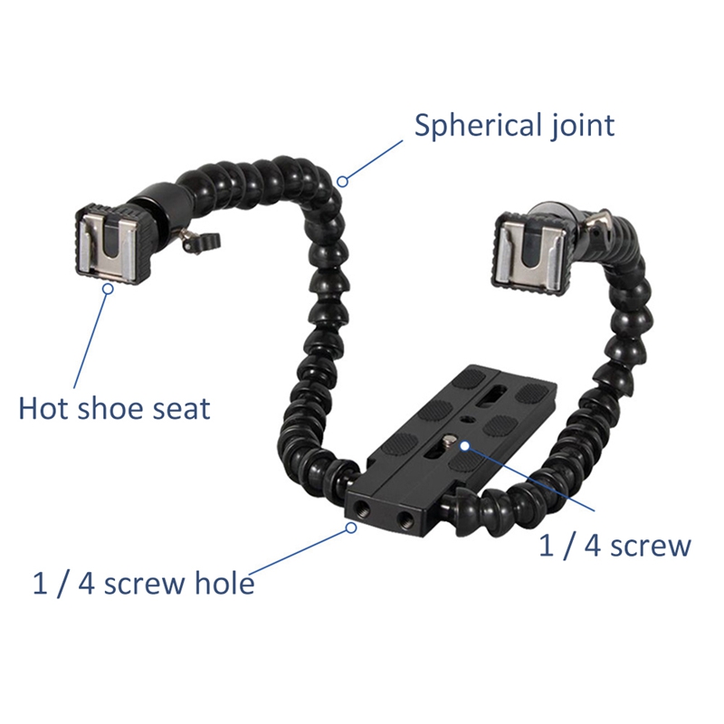 Flexible Dual Arm Hot Shoe Fla – Macro Photography Lighting Kit Bewertung und Preis